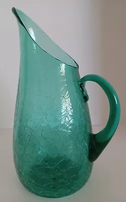 Buy Rare Blenko Pitcher Sea Green Crackle Glass 939P Winslow Anderson 13.5” Tall MCM • 129.47£