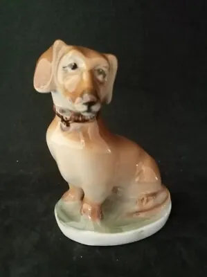 Buy Rare Zsolnay Potteries Hungary Miniature Dachshund Wiener Dog Ornament 3  Tall • 8£