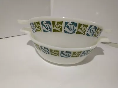 Buy Vintage JAJ Pyrex Checkers Cereal Fruit Bowls X2 Great To Add On  • 10.95£