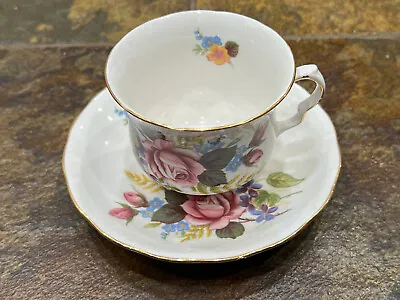 Buy Queen Anne Pink Roses Bone China Tea Cup & Saucer Made In England 8298 Teacup • 11.29£