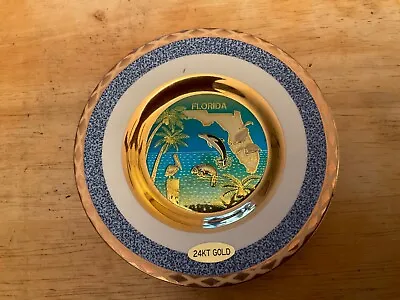 Buy Vintage Japanese 'The Art Of Chokin' 24K Gold Edged Plate Florida • 3.99£