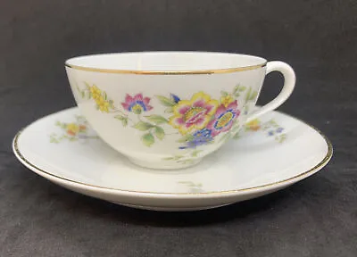 Buy Royal Bavarian Hutschenreuther Selb Floral Teacup And Saucer Set • 16.29£