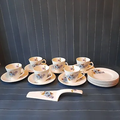 Buy Lord Nelson Pottery Floral Tea Set With Plates And Cake Slice • 24.99£