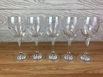 Buy Bundle 5 X Mikassa Crystal Cut Glass Wine Glasses  • 116.99£