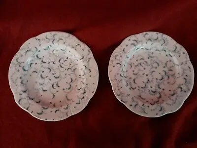 Buy 2  Fern Pearlware Dolls House Childs Nursery Toy Plates 8.5cm Antique Victorian  • 6.50£