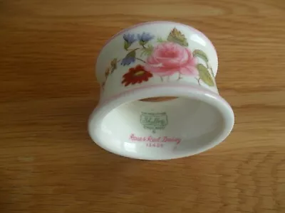 Buy Rare Shelley Napkin Ring In Rose And Red Daisy  Pattern • 25£