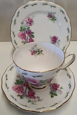 Buy Ridgway Potteries Royal Vale Pink Rose Cup Saucer Plate C1960-72 Made In England • 35.98£