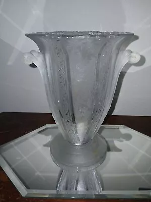 Buy Vintage Heisey Empress Antartic Etch Vase • 72.22£