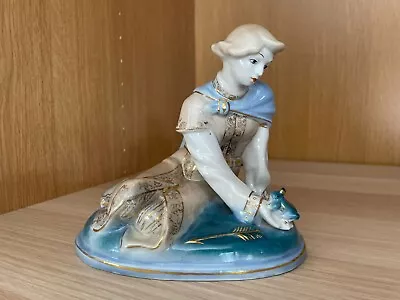 Buy Rare USSR Gzhel Vintage Porcelain Figurine Ivan Tsarevich And The Frog Princess • 85£