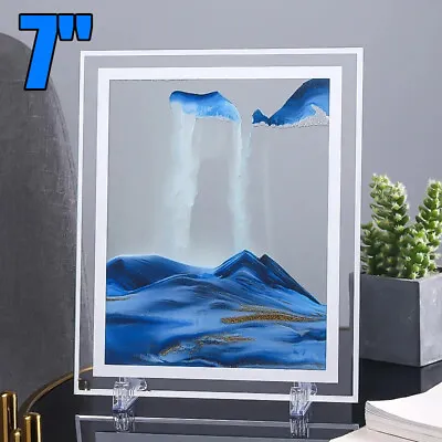 Buy Rotatable 3D Moving Sand Art Picture Glass Quicksand Painting Deep Sea Sandscape • 5.89£