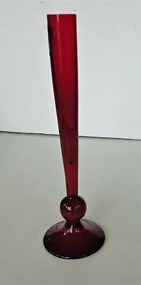 Buy Vtg Midcentury Modern Whitefriars Label 9484 England 7  Red Ball Glass Bud Vase • 28.81£