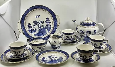 Buy Booths Real Old Willow Majestic Collection 17 Piece Tea Set Sh41 • 79.99£