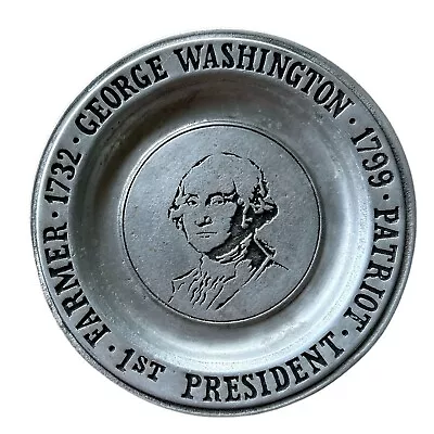 Buy Wilton George Washington Commemorative Pewter Collector Plate Revere Ware • 23.68£