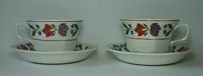 Buy 2 X ADAMS OLD COLONIAL BREAKFAST CUPS & SAUCERS IN VERY GOOD CONDITION • 18£