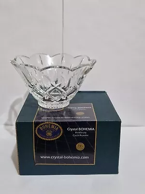 Buy Crystal Bohemia Czech Hand Cut 24% Lead Crystal Glass Bowl With Original Box • 14.99£