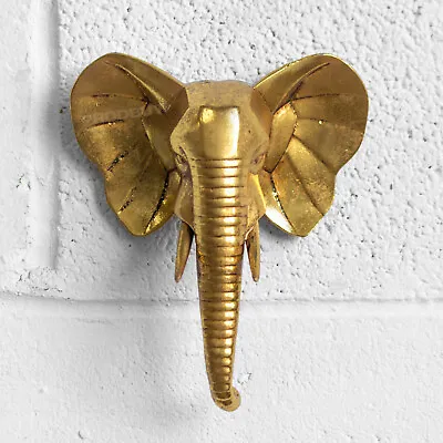 Buy Elephant Head Bust Wall Mounted Ornament Home Decoration Figurine Sculpture Gift • 17.10£