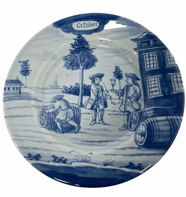 Buy Delft Holland Metropolitan Museum Of Art Months Of The Year Plate-OCTOBER-1st Ed • 66.26£