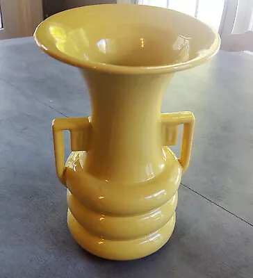 Buy Vintage Abingdon Yellow Art Deco Vase 9 3/4  Circa 1940s • 85.81£