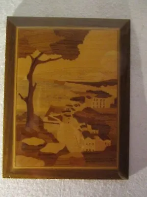 Buy Sorrento Ware Marquetry Panel, Coastal Scene With Town • 4£