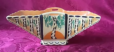 Buy 1930s Vintage Yellow Burleigh Ware Art Deco Basket Country Cottage • 19.99£