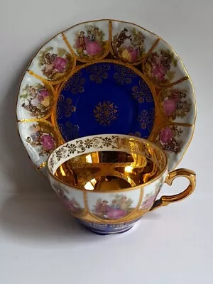 Buy Vintage Joseph Kuba Bavaria Gilded Coffee Cup & Saucer - Fine Porcelain #2 • 14.99£