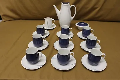 Buy 22 Pc. Mid-Century THOMAS GERMANY Porcelain Demitasse Tea Set, Navy & Light Blue • 115.25£