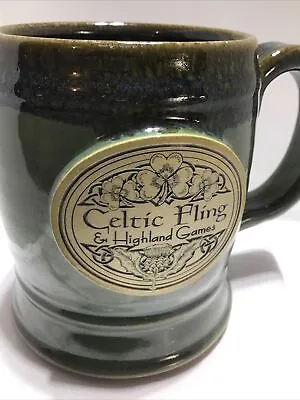 Buy CELTIC FLING & HIGHLAND GAMES COFFEE MUG.TEA CUP MUG.  Art Deco Print  Mug. B216 • 32.91£
