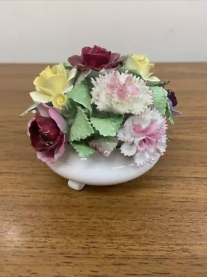 Buy Royal Adderley Bone China Flower Basket - Bone China Ornament • 7.50£