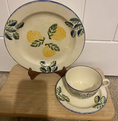 Buy Vintage Poole Pottery - Dorset Fruits - Cup, Saucer And Plate • 7£
