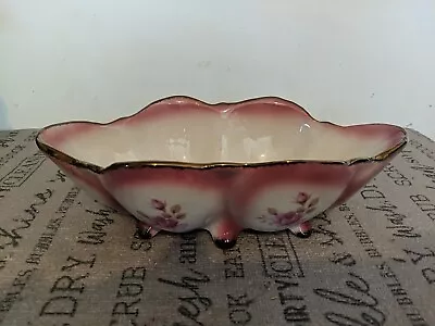 Buy Mayfayre Staffordshire Pottery Oval Shaped Vase/Jardiniere,Pink Rose Pattern • 35£