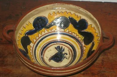 Buy Scandinavian Art Pottery Incised Bowl Artist Signed • 20£
