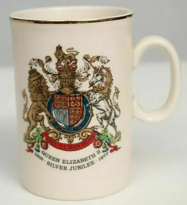 Buy Silver Jubilee 1977 Mug The Queens Commemorative Cup Pall Mall Ware 70s Vintage • 11.95£