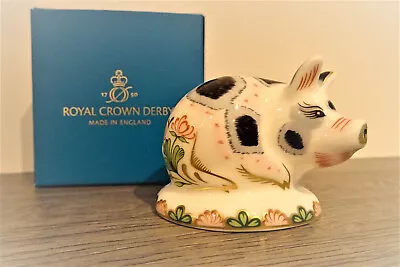 Buy Royal Crown Derby Old Spot Piglet Paperweight • 80£