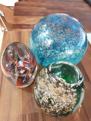 Buy Vintage Glass Paperweights - 1 X Strathearn; 1 X Caithness; 1 X Like Ditchfield • 45£