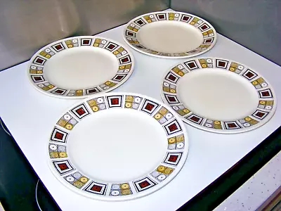 Buy Four Ironstone Broadhurst Rushstone Kathie Winkle Dinner Plates. Good Order • 11.99£