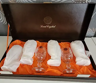Buy Webb Continental Hand Cut Set Of 6 Port Small Wine Crystal Glasses Boxed 13.5cm • 49.99£