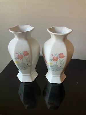 Buy Pair Of VINTAGE RINGTONS Ceramic Pottery Vases Made By WADE In 1988 • 19.95£