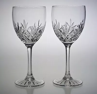 Buy M15-25  Pair Edinburgh Crystal Tay 17.4cm Wine Glasses - 6 7/8  Signed • 30£