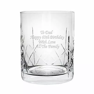 Buy Personalised Cut Crystal Whisky Glass Retirement Birthday Christmas Gifts Ideas • 9.49£