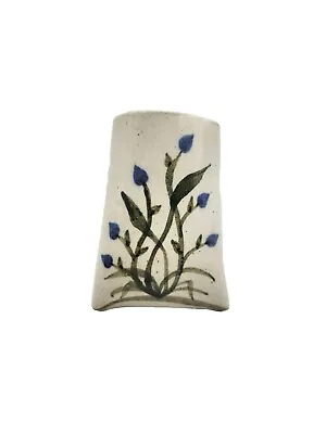 Buy Wall Pocket Whynot Pottery North Carolina Blue Flowers • 14.48£
