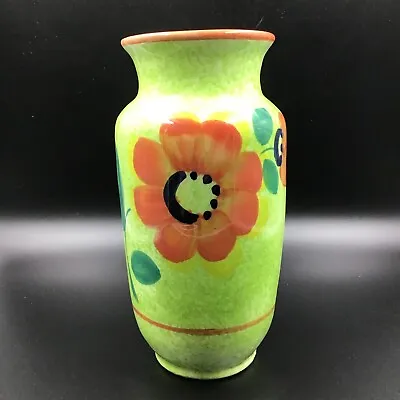 Buy Hand Painted Artesania Enamel Floral Art Vase Signed Spain Benalmadena  • 23.82£
