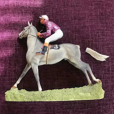Buy Racehorse And Jockey By David Geenty Sculpture Broken Tail • 25£
