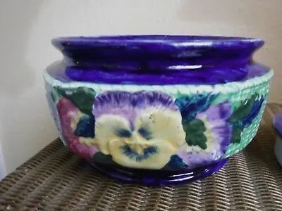 Buy Ringtons Maling Ware Pansies Rose Bowl With Frog In Superb Condition • 16£