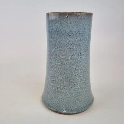 Buy Ray Carlton Signed Australian Studio Pottery Vase Crackle Glazed 20cm High • 39£