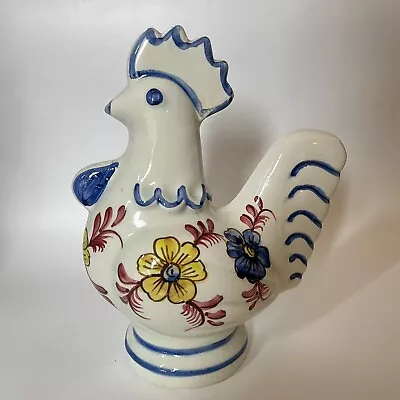 Buy Italian Pottery Ceramic Chicken Rooster BANK Hand Painted Floral Unmarked 9 X 7  • 22.73£