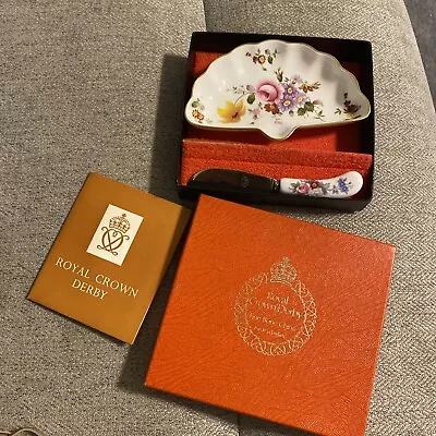 Buy Vintage Royal Crown B Derby Posies, Butter Knife And Dish In Original Box XLIV, • 20£