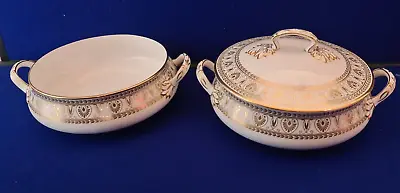 Buy Rare Royal Staffordshire China 'Gold Victoria ' Pattern Tureen & Lid & One Base • 165£