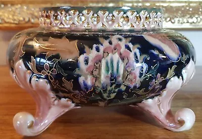 Buy Antique Zsolnay Pecs Porcelain Reticulated Jardiniere Planter 1878-1898 Hungary • 195£