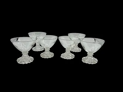 Buy Vtg 1950's  Boopie Candlewick Footed Sherbet Champagne Glasses  Set Of 6 • 16.03£