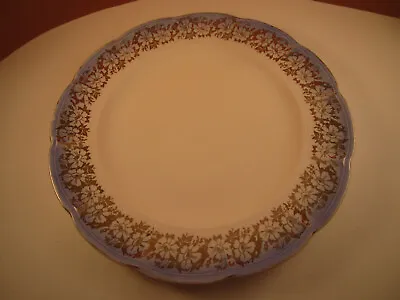 Buy Vintage Limoges China Co USA Sebring Gold Flowers On Blue Edge Lunch Plate • 15.36£